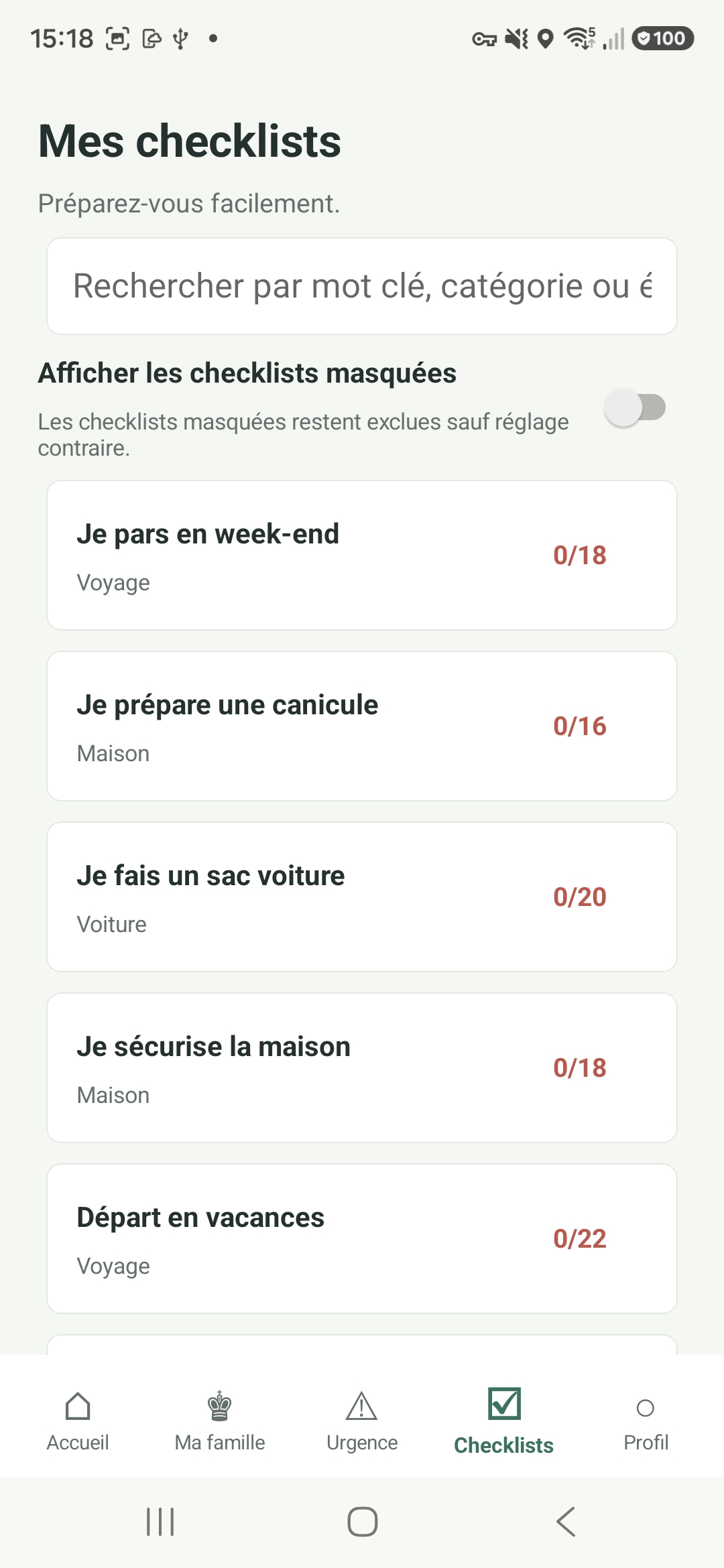 Checklists SAMY