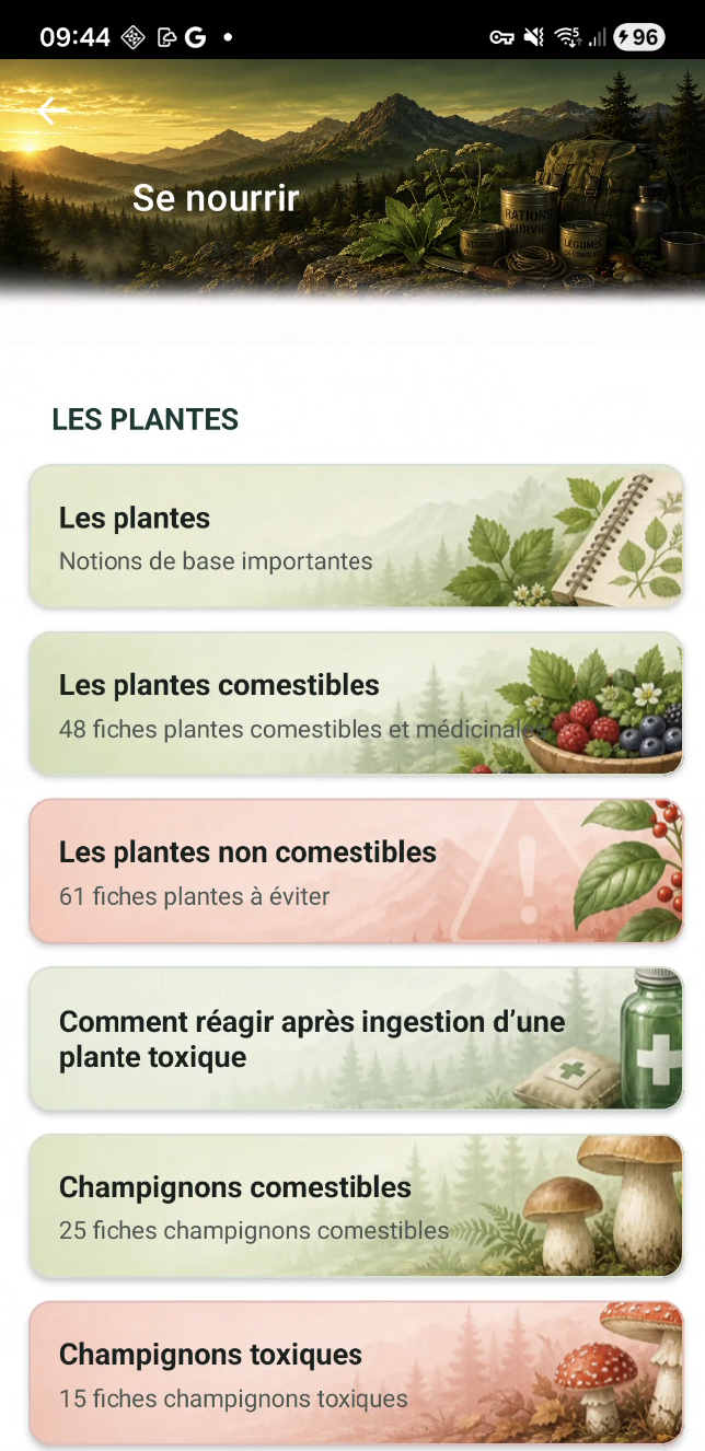 Liste Se nourrir