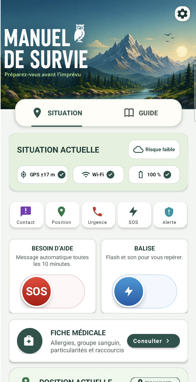 Aperçu de Manuel de Survie sur mobile